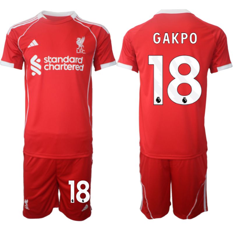 Men 2025-2026 Season Club Liverpool home red #18 Soccer Jersey